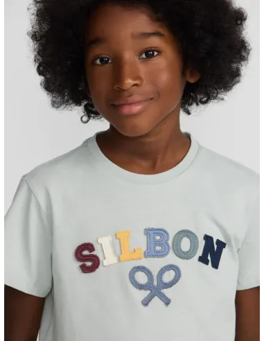 Camiseta kids raqueta media multicolor verde | SILBON
