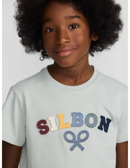Camiseta kids raqueta media multicolor verde | SILBON
