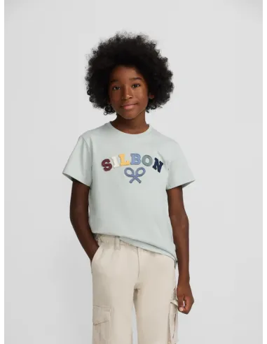 Camiseta kids raqueta media multicolor verde | SILBON