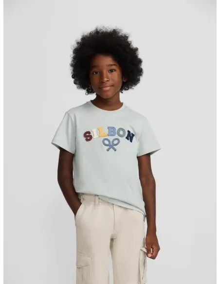 Camiseta kids raqueta media multicolor verde | SILBON