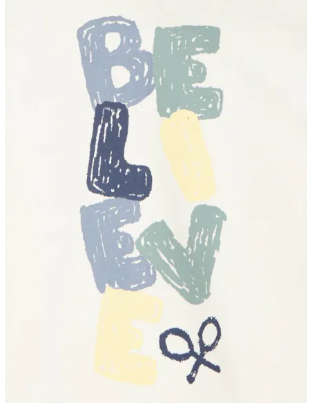 Sudadera kids believe crema | SILBON