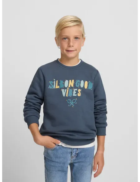 Sudadera kids good vibes verde | SILBON