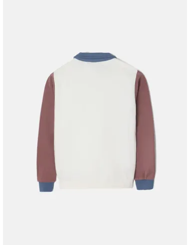 Sudadera kids media cremallera multicolor blanco | SILBON