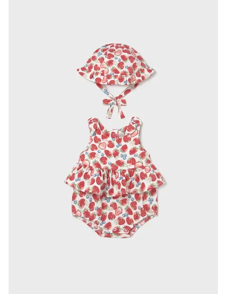 Pelele con gorro - Rojo