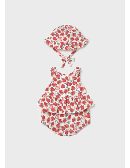 Pelele con gorro - Rojo