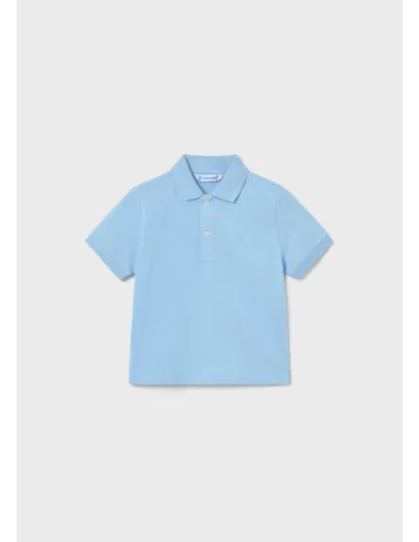 Polo m/c granito basico - Celeste   