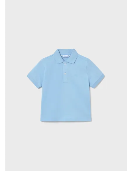 Polo m/c granito basico - Celeste   