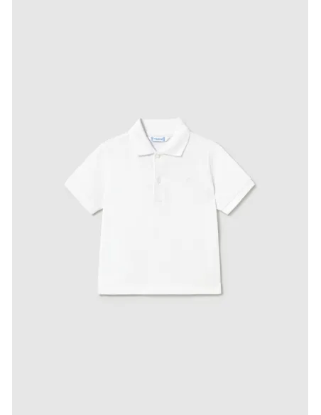 Polo m/c granito basico - Blanco    