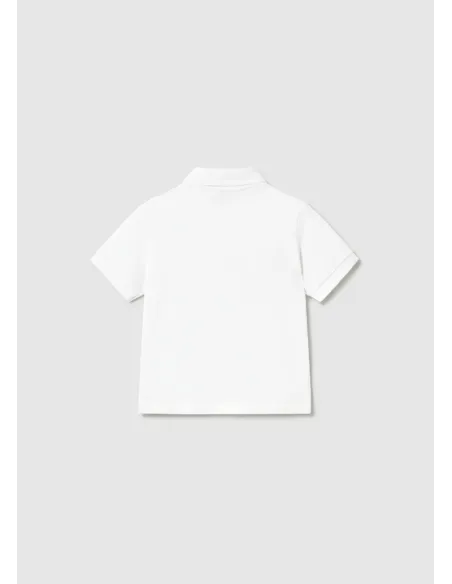 Polo m/c granito basico - Blanco    
