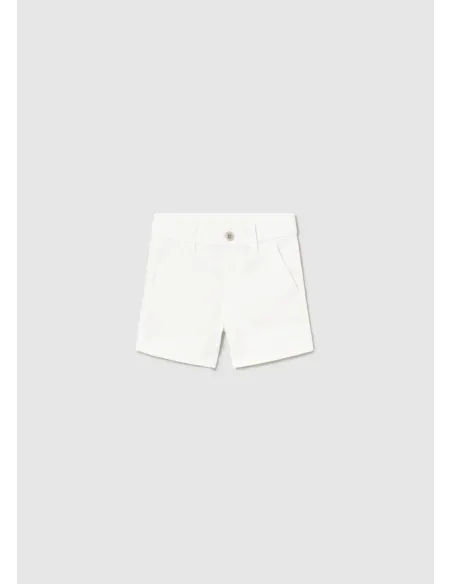 Bermuda chino sarga basica - Blanco    