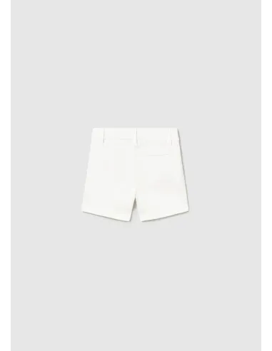 Bermuda chino sarga basica - Blanco    