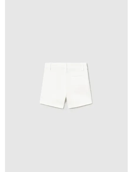 Bermuda chino sarga basica - Blanco    