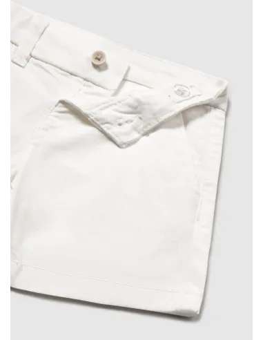 Bermuda chino sarga basica - Blanco    