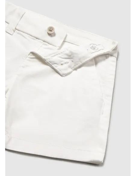 Bermuda chino sarga basica - Blanco    