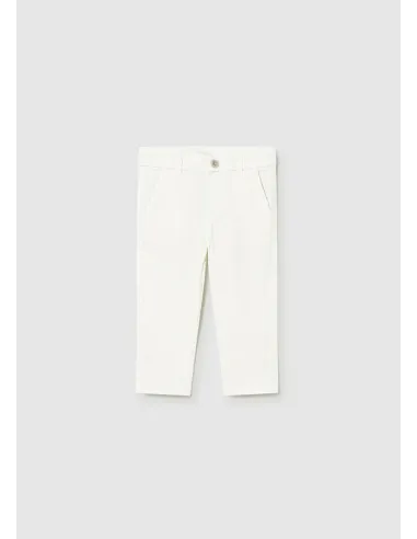 Pantalon chino sarga basico - Nata      