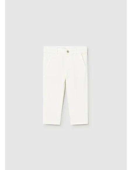 Pantalon chino sarga basico - Nata      