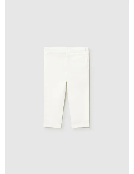 Pantalon chino sarga basico - Nata      