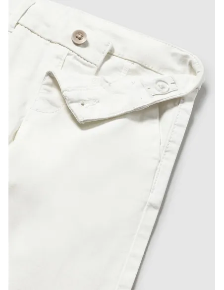 Pantalon chino sarga basico - Nata      