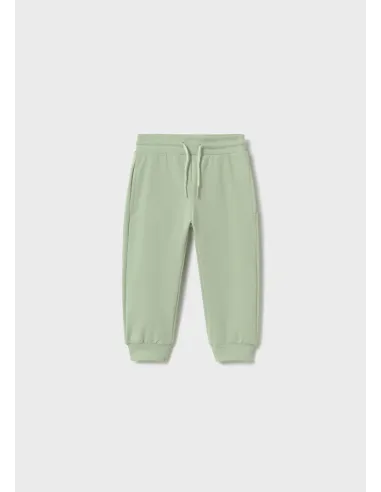 Pantalon felpa basico puños - Matcha    