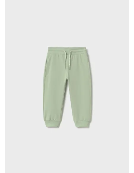 Pantalon felpa basico puños - Matcha    