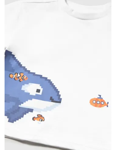 Camiseta m/c posicionada - Blanco    