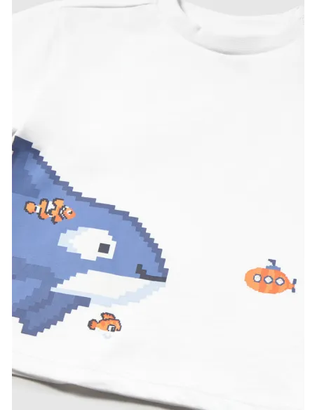 Camiseta m/c posicionada - Blanco    