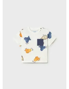 Camiseta m/c estampada - Nata      