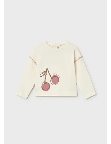 Camiseta m/l - Hueso-blus