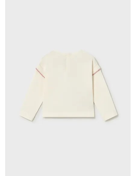 Camiseta m/l - Hueso-blus