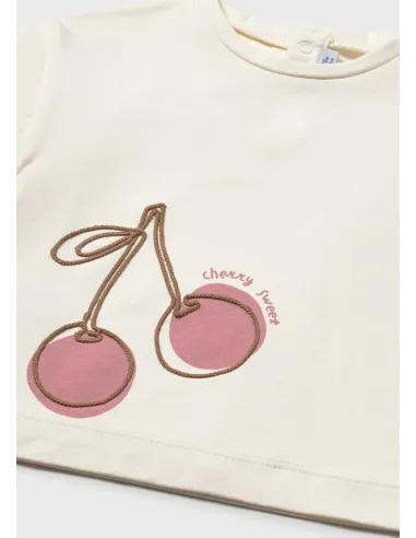 Camiseta m/l - Hueso-blus