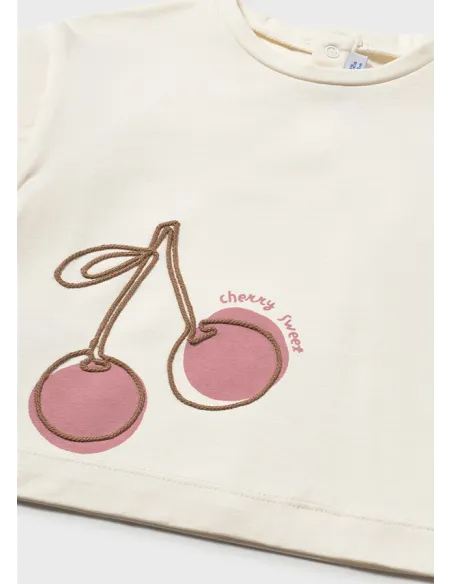 Camiseta m/l - Hueso-blus