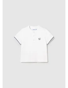 Polo m/c cuello mao - Blanco    
