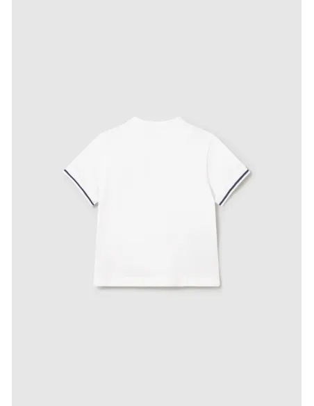 Polo m/c cuello mao - Blanco    