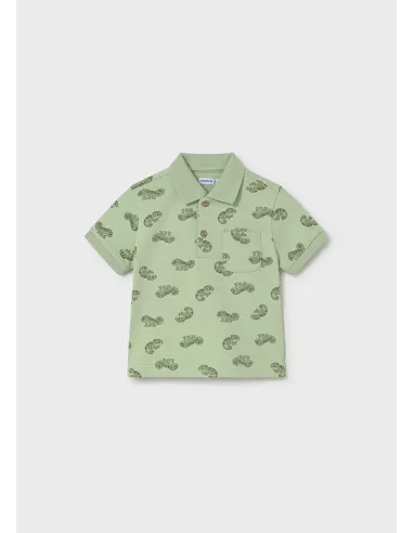 Polo m/c animal - Matcha    