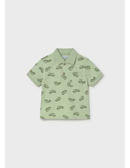 Polo m/c animal - Matcha    
