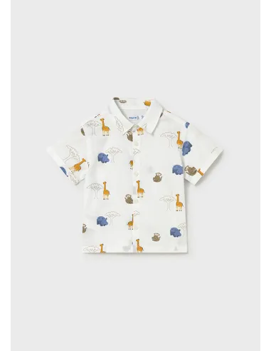 Camisa m/c estampada - Blanco    