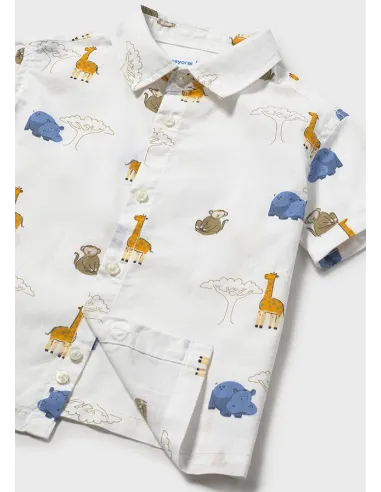 Camisa m/c estampada - Blanco    