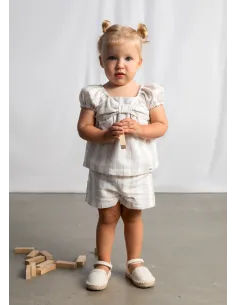 Conj. bermuda rayas - Avellana