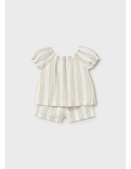 Conj. bermuda rayas - Avellana