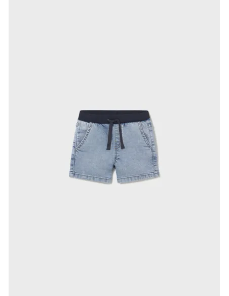 Bermuda soft denim jogger - Claro     