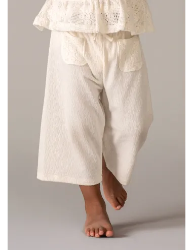 Conj. pantalon largo combinad - Crudo     