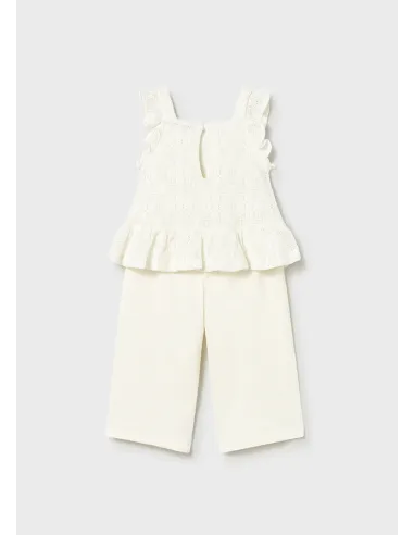 Conj. pantalon largo combinad - Crudo     