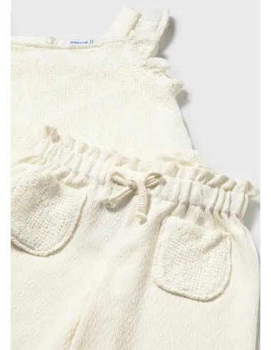 Conj. pantalon largo combinad - Crudo     