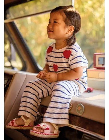 Conj. pantalon tricot - Crudo     