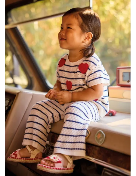 Conj. pantalon tricot - Crudo     