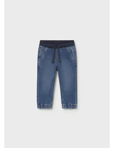 Pantalon soft denim jogger - Medio     