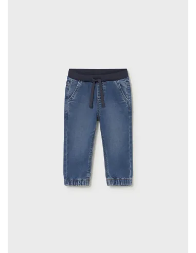 Pantalon soft denim jogger - Medio     