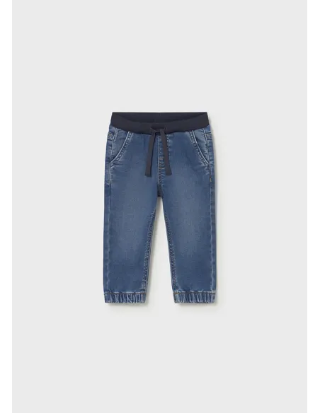 Pantalon soft denim jogger - Medio     