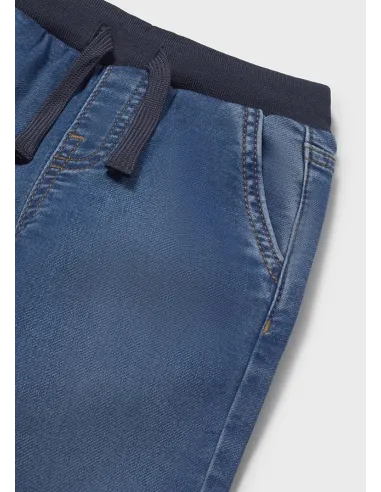 Pantalon soft denim jogger - Medio     