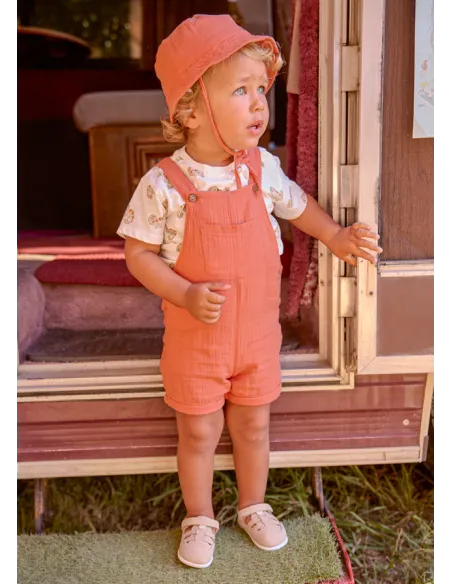 Conj. peto bambula 3 piezas - Arcilla   